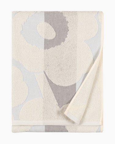 marimekko Unikko Ralli bath towel 70x150cm blue, off white, peach