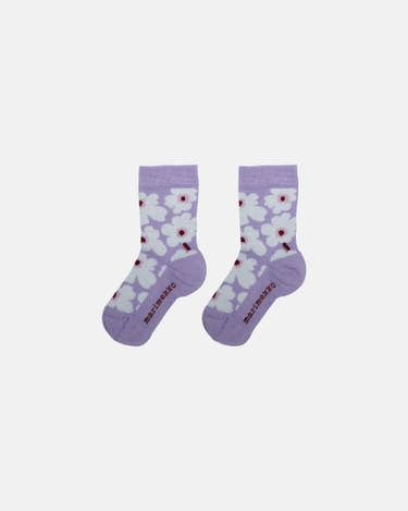 marimekko Makeinen Unikko socks lilac, mint, plum